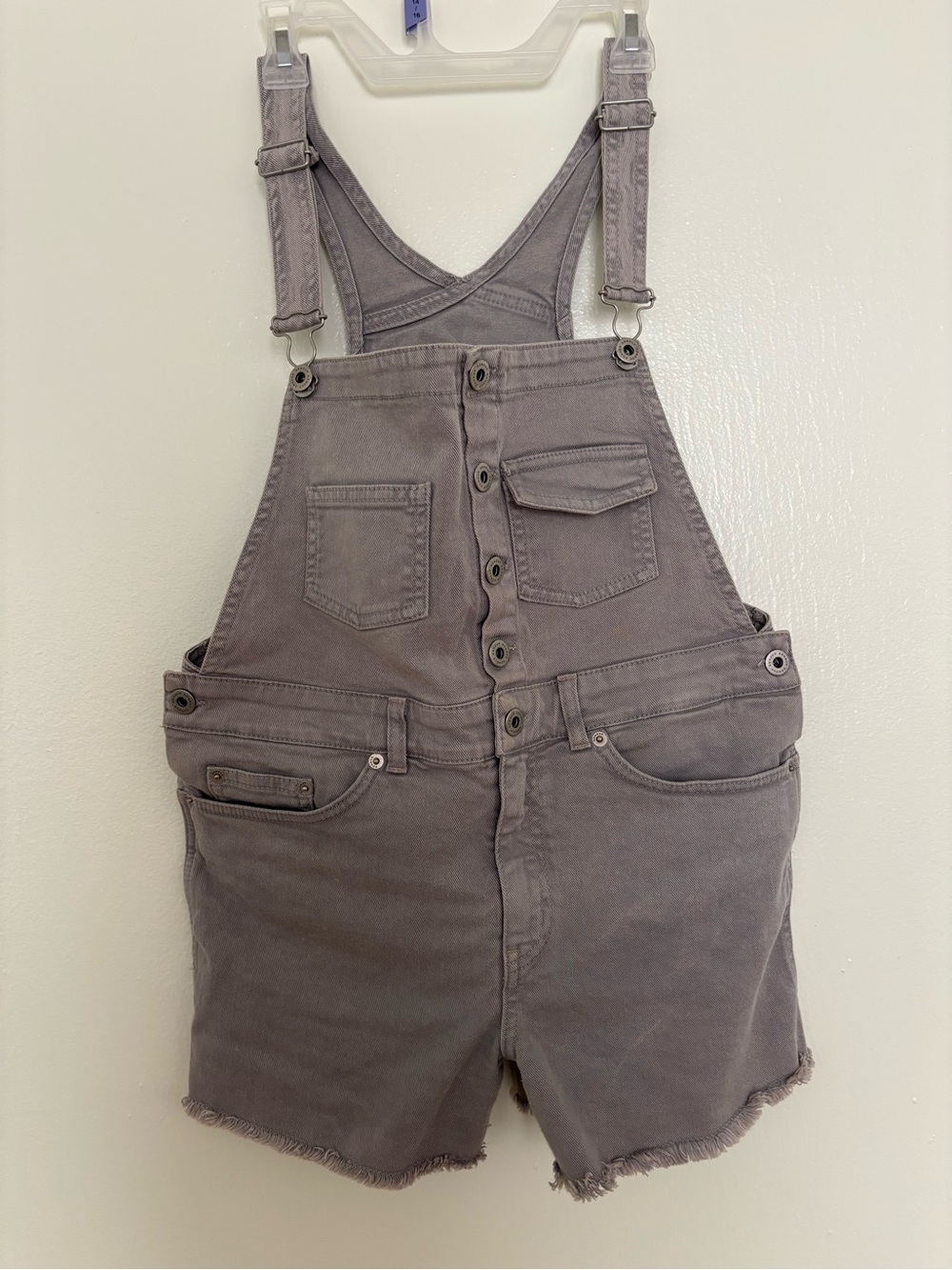 DONDUP Gray Denim Short Overalls 12Y girls